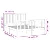 vidaXL Cama sem colch&atilde;o 140x200 cm madeira de pinho maci&ccedil;a branco