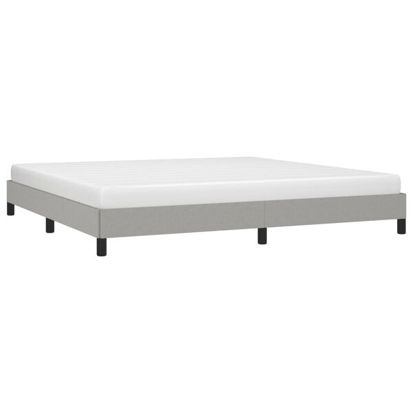 vidaXL Estrutura de cama sem colch&atilde;o 200x200 cm tecido cinzento-claro