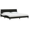 vidaXL Cama com colch&atilde;o Hanko 200x200 cm tecido preto