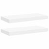 vidaXL Prateleiras de parede suspensas 2 pcs 50x23,5x3,8cm MDF branco