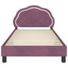 vidaXL Estrutura de Cama Infantil com Cabeceira Roxo 90 x 200 cm