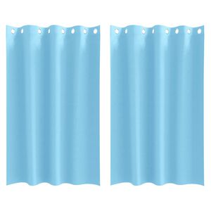 vidaXL Cortinas Blackout com Argolas 2 unid. Azul-Claro 175 x 140 cm