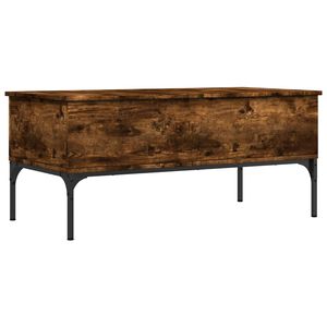 vidaXL Mesa de centro 100x50x45cm deriv. madeira/metal carvalho fumado