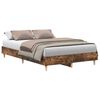 vidaXL Estrutura de cama sem colch&atilde;o 120x190 cm carvalho fumado