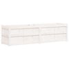 vidaXL Vaso/floreira de jardim 180x50x50 cm pinho maci&ccedil;o branco