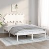 vidaXL Estrutura de cama 120x200 cm madeira maci&ccedil;a branco