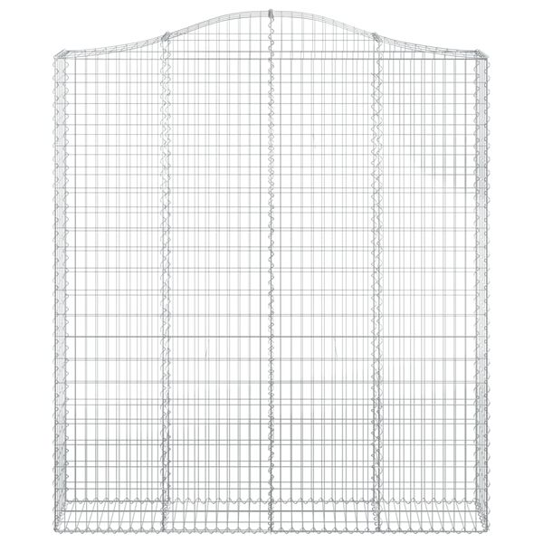 vidaXL Cestos gabi&atilde;o arqueados 8pcs 200x30x220/240cm ferro galvanizado