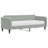vidaXL Sof&aacute;-cama com colch&atilde;o 90x200 cm veludo cinzento-claro