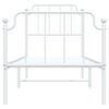 vidaXL Estrutura de cama com cabeceira e p&eacute;s 80x200 cm metal branco