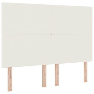 vidaXL Cabeceira Creme 160 cm Tecido de Veludo Cotele