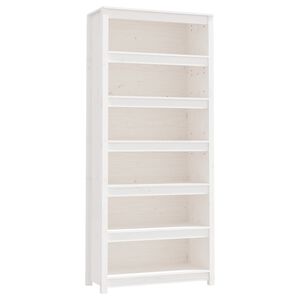 vidaXL Estante 80x35x183 cm madeira de pinho maci&ccedil;a branco