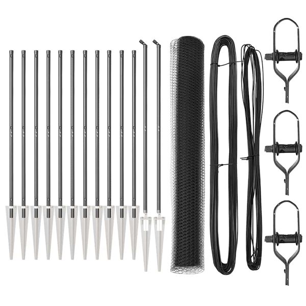 vidaXL Poste de Cerca Cinzeto 25 x 1,2 m (rede de 25 mm) A&ccedil;o