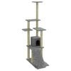 vidaXL &Aacute;rvore p/ gatos c/ postes arranhadores sisal 155 cm cinza-claro