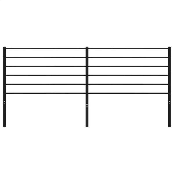 vidaXL Cabeceira de cama 180 cm metal preto