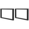 vidaXL Suportes de prateleira p/ lavat&oacute;rio 2 pcs a&ccedil;o retangular preto