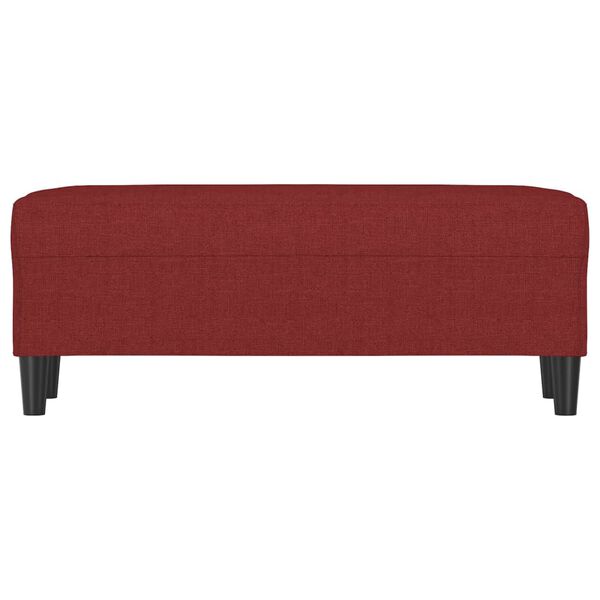 vidaXL Banco 100x35x41 cm tecido vermelho tinto