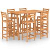 vidaXL 7 pcs conjunto de bar para exterior madeira de ac&aacute;cia maci&ccedil;a