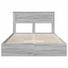 vidaXL Cama com Armazenamento com cabeceira Cinza Sonoma 140 x 200 cm
