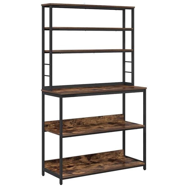 vidaXL Prateleira de Cozinha Carvalho Defumado 100 x 40 x 168 cm