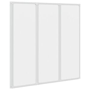 Painel de vidro dobr&aacute;vel para duche 3 pe&ccedil;as 117 x 120 cm