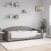 vidaXL Sof&aacute;-cama 90x200 cm tecido cinzento-acastanhado