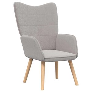 vidaXL poltrona Cinzento-claro 62 x 67 x 95,5 cm Tecido Sherpa