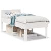 vidaXL Cama sem colch&atilde;o 90x190 cm madeira de pinho maci&ccedil;a branco