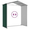 vidaXL Abrigo de jardim 191x725x198 cm a&ccedil;o galvanizado verde