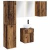 vidaXL Conjunto de Arm&aacute;rios para Banheiro 5 unid. Madeira antiga