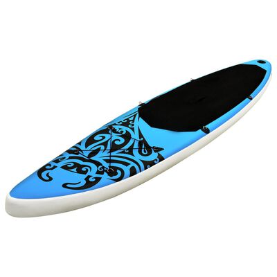 vidaXL Conjunto prancha de paddle SUP insuflável 305x76x15 cm azul