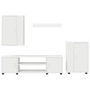 vidaXL Conjunto de m&oacute;vel de TV 4 pcs Branco Madeira processada