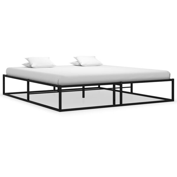 vidaXL Estrutura de cama 200x200 cm metal preto