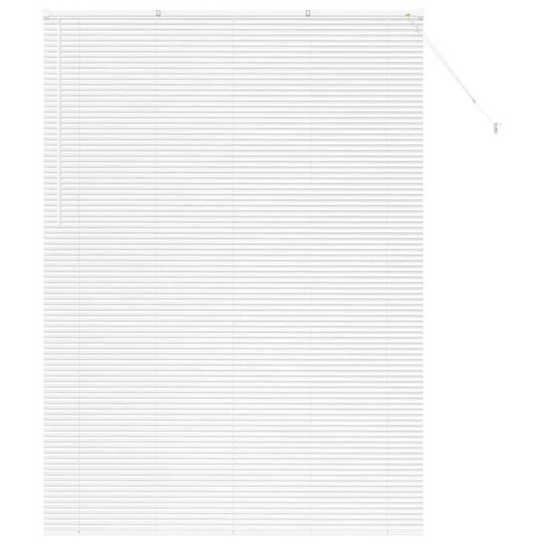 vidaXL Persianas venecianas com cortinas Branco 220 x 155 cm Alum&iacute;nio