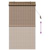 vidaXL Estores de rolo com cortinas Manual Castanho 80 x 160 cm Bambu