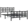 vidaXL Estrutura de cama com cabeceira e pés 120x200 cm metal preto
