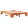vidaXL Estrutura da Cama Marrom Cera 140 x 200 cm
