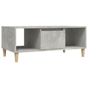 vidaXL Mesa de centro 90x50x36,5 cm derivados madeira cinzento cimento