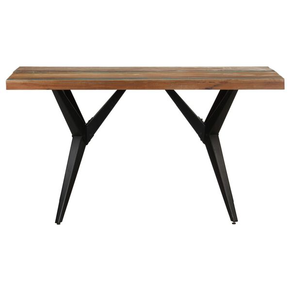 vidaXL Mesa de jantar 140x70x76 cm madeira recuperada maci&ccedil;a