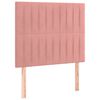 vidaXL Estrutura de cama c/ cabeceira 90x190 cm veludo rosa