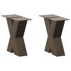 vidaXL P&eacute;s para mesa de centro em formato de X, 2 pe&ccedil;as, a&ccedil;o natural, 40x(30-31) cm, a&ccedil;o