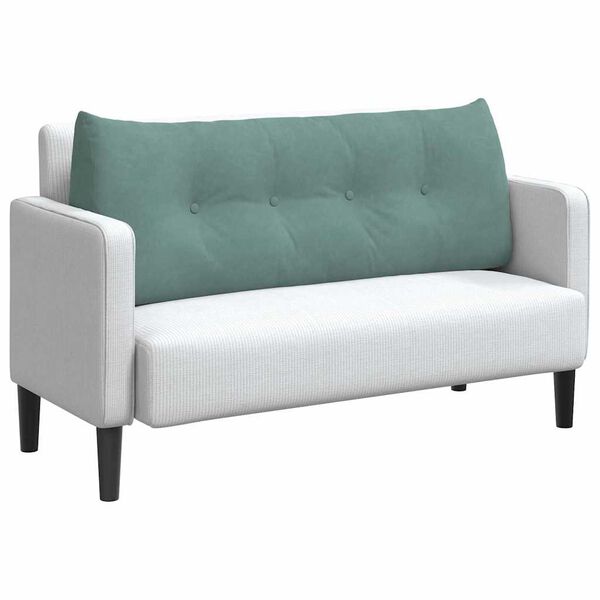 vidaXL Travesseiro para Costas Verde do Mar 120 x 24 x 50 cm Veludo