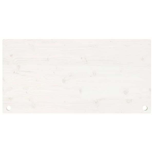 vidaXL Tampo de secret&aacute;ria 100x60x2,5 cm pinho maci&ccedil;o branco