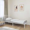 vidaXL Estrutura de cama com cabeceira 80x200 cm metal branco