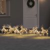 vidaXL Renard LED com 40 LEDs 7 pcs Ouro PET