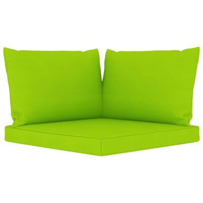 vidaXL 10 pcs conjunto lounge de jardim c/ almofadões verde brilhante