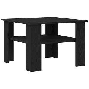 vidaXL Mesa de centro Carvalho Preto 60 x 60 x 42 cm