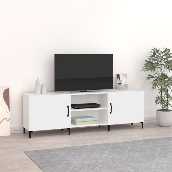 vidaXL M&oacute;vel para TV 150x30x50 cm derivados de madeira branco