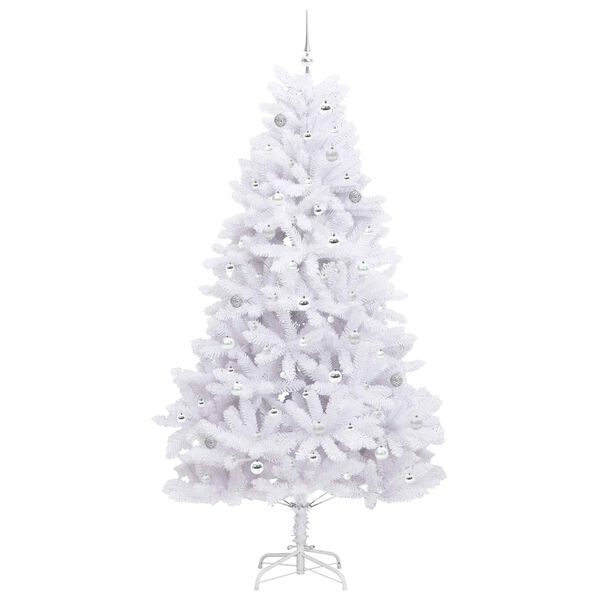 vidaXL &Aacute;rvore de Natal Articulada Artificial Branco 240 cm PVC e A&ccedil;o