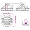 vidaXL Tenda familiar tipi para 6 pessoas imperme&aacute;vel cinza/laranja