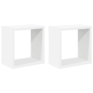 vidaXL Prateleiras de parede em forma de cubo 2 pcs 26x15x26 cm branco